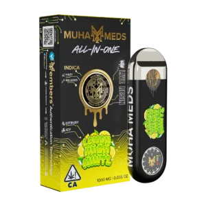 Lemon Kush Mintz disposable vape featuring a smooth citrus lemon flavor with cool mint undertones, premium indica-hybrid cannabis vape for relaxing effects