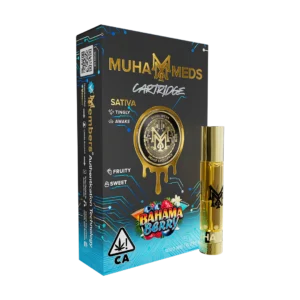 Bahama Berry cannabis vape cartridge featuring sweet tropical berry flavors, smooth vapor, and premium oil for a flavorful and relaxing experience
