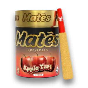 Apple Tart pre-rolls made with premium cannabis flower, offering a sweet apple pastry flavor and smooth, balanced effects